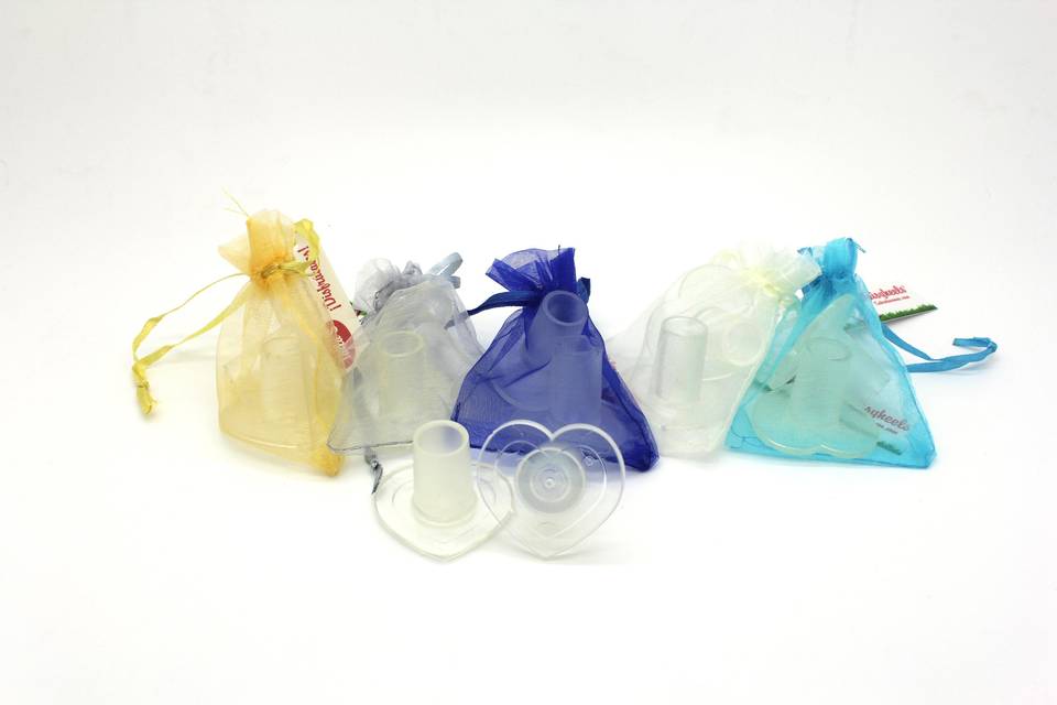 Colores de bolsa de organza talla s