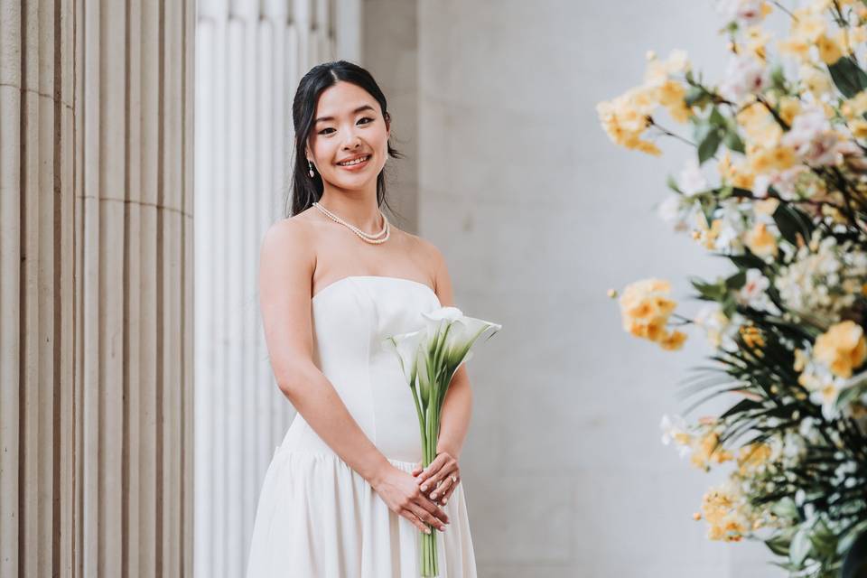Maquillaje y peinado de novia