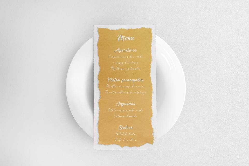 Menú de boda