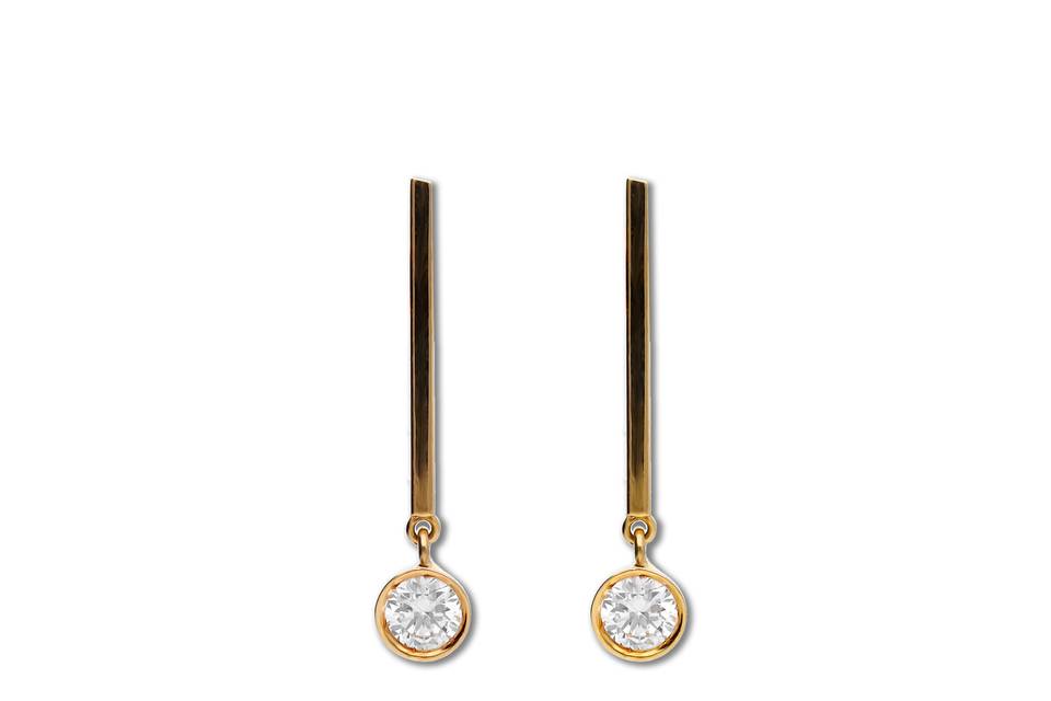 Pendientes oro circonitas