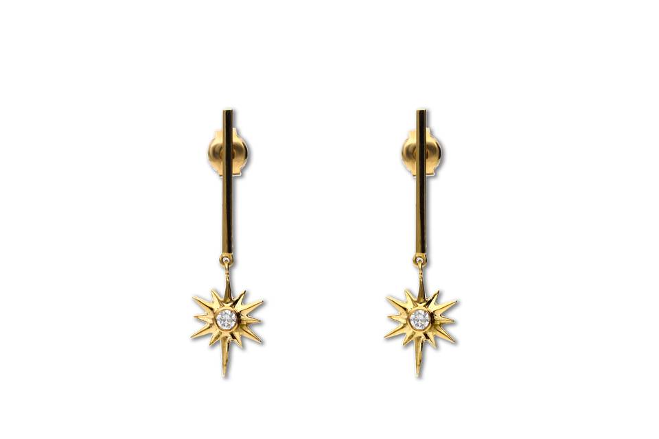 Pendientes oro circonitas