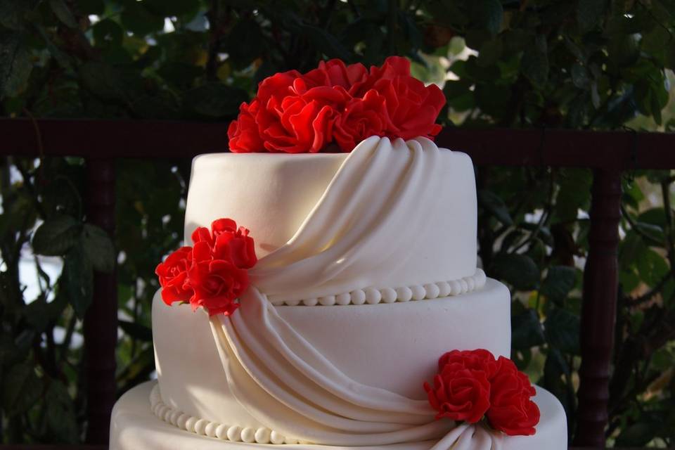 Tarta Boda Rosas