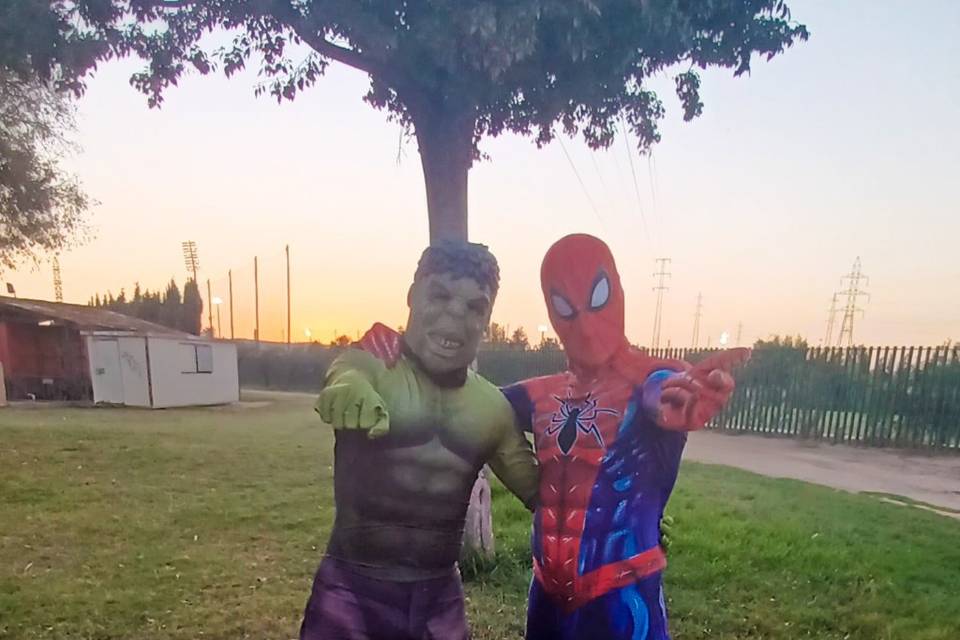 Hulk y spiderman