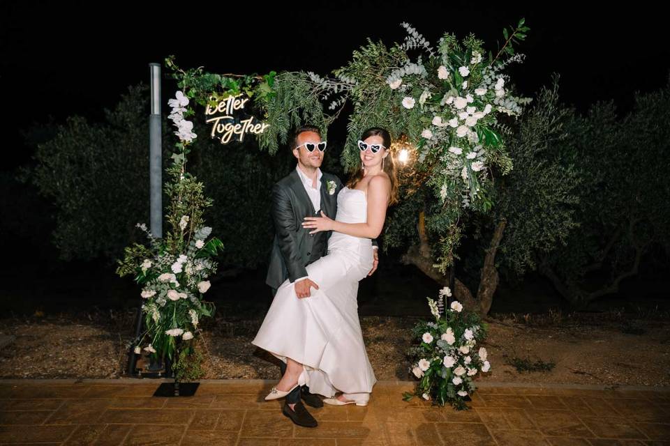 Photocall verde neon