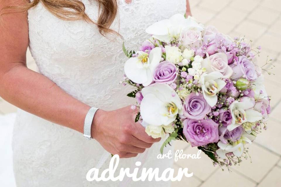 Bouquet en tonos malva