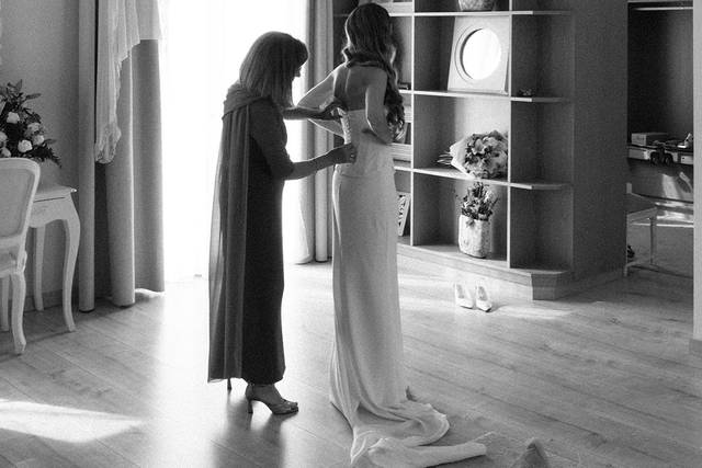 Preparativos novia habitación