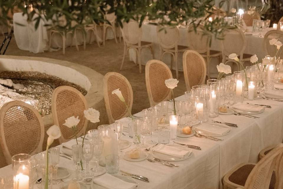 Banquete exterior noche