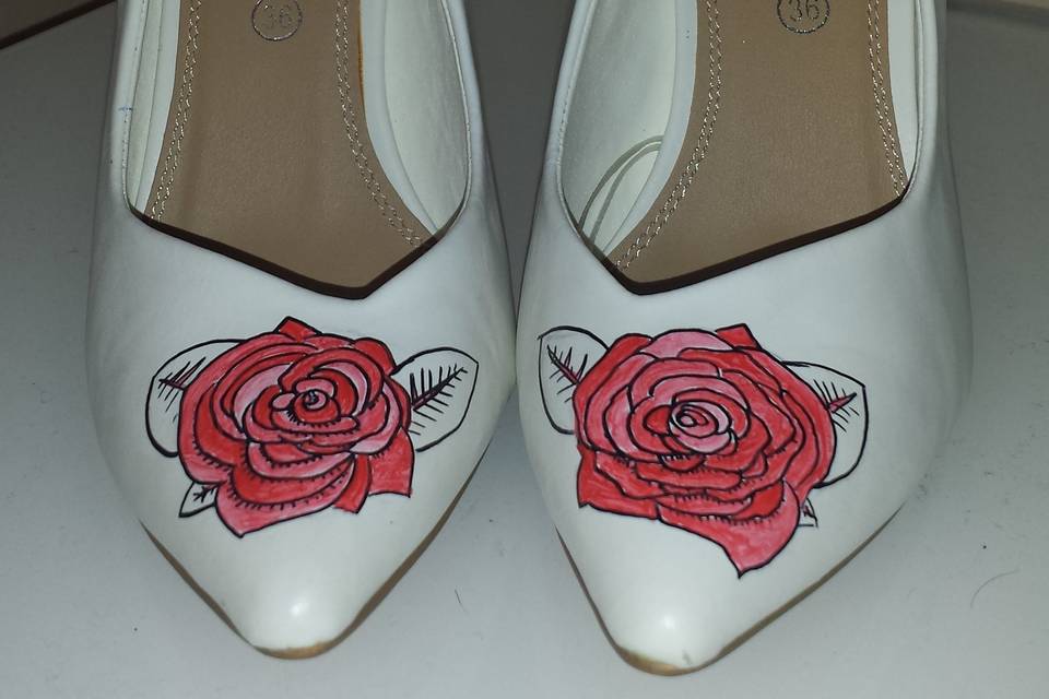 Zapato con rosas