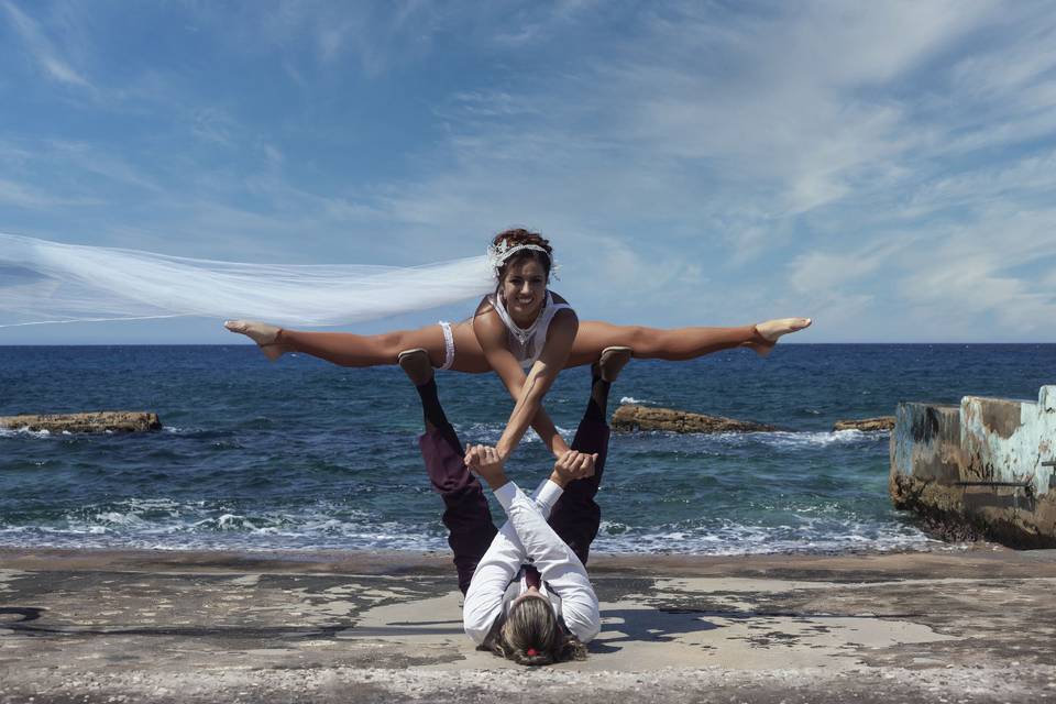 Pareja en la playa