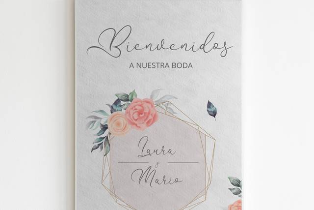 Cartel de bienvenida