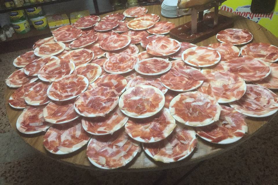 Platos de jamón