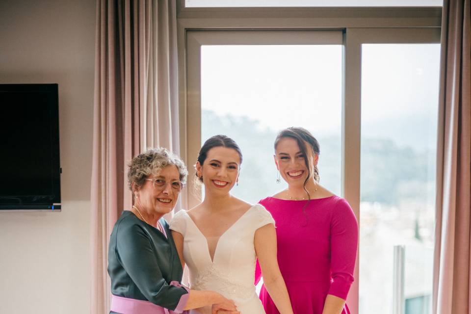 Novia y familia