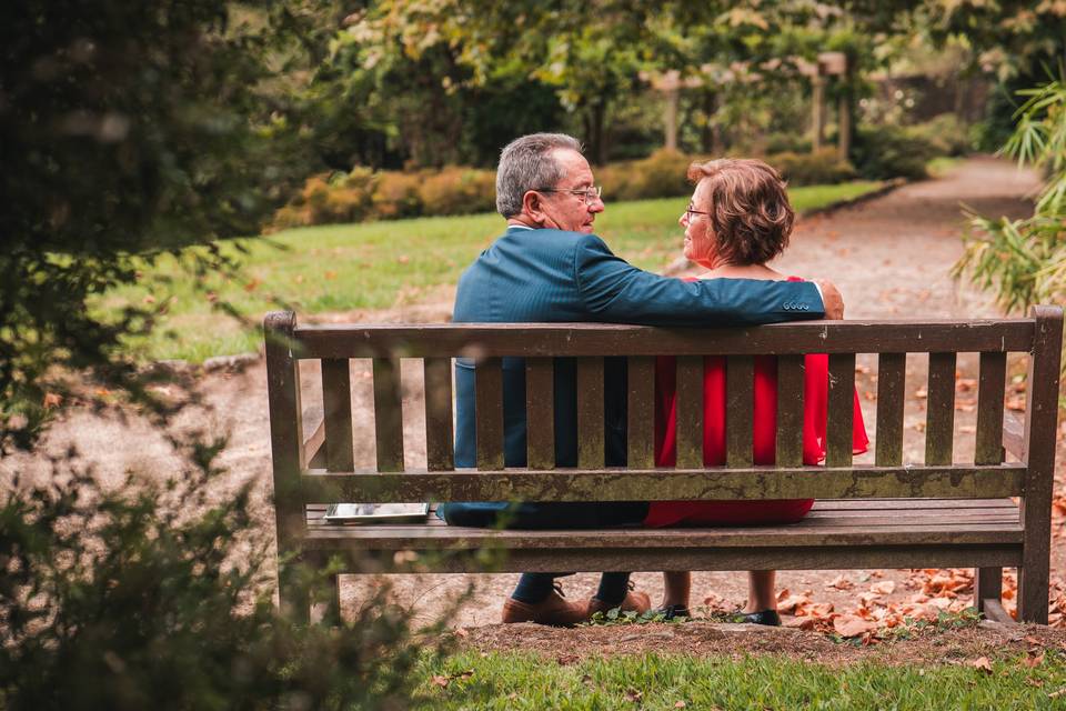 Fotografía de los novios.