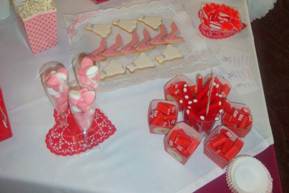 Mesa romántica de boda