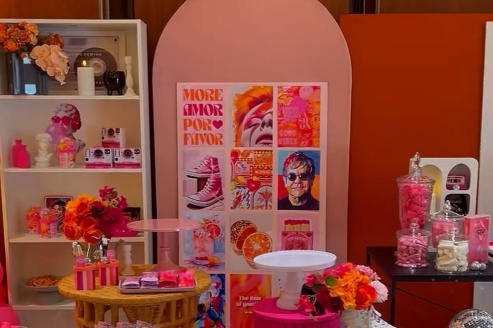 Candy bar temática años 80