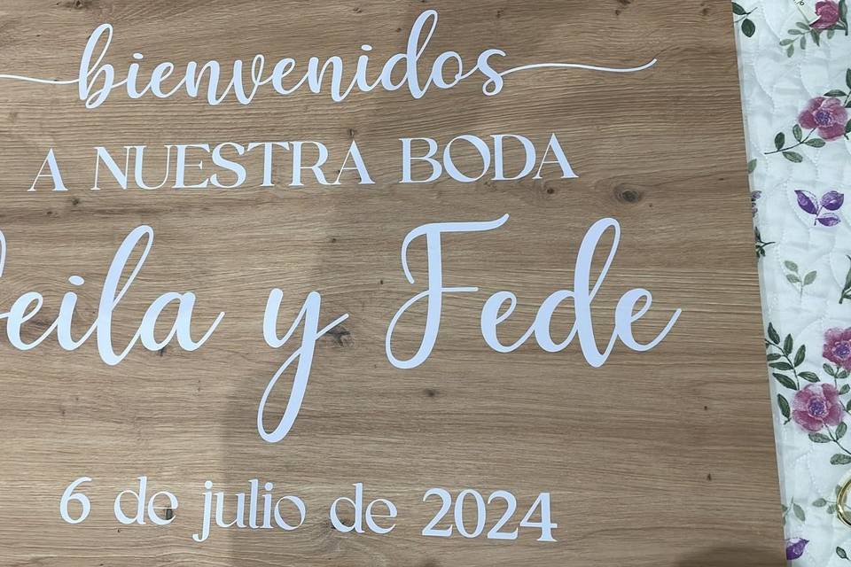 Tablon bienvenida