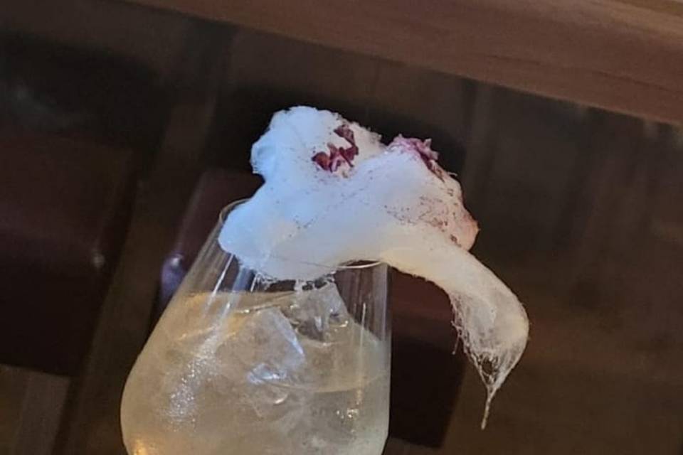 Algodón de azúcar en copa