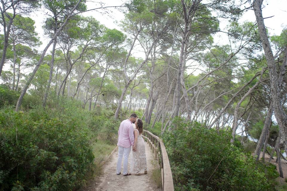 Caminar en el bosque