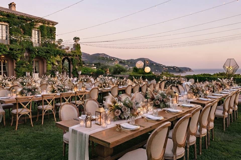 Banquete al atardecer