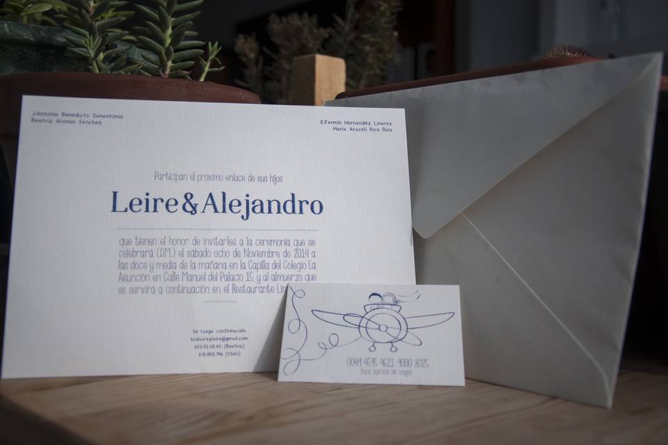 Invitación de boda