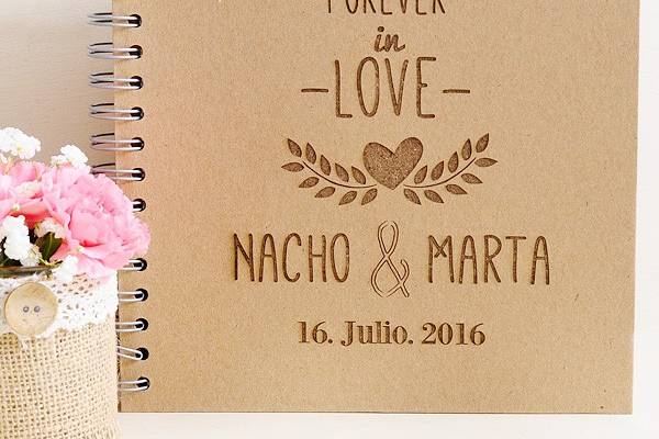 Libro de firmas de boda personalizado - Modelo miel