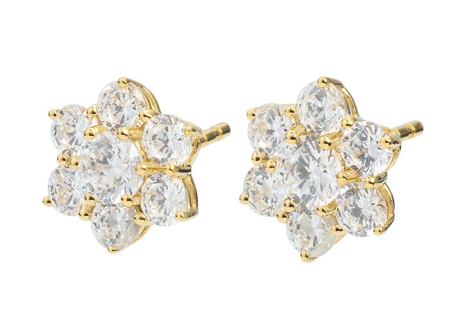 Pendientes oro y diamantes