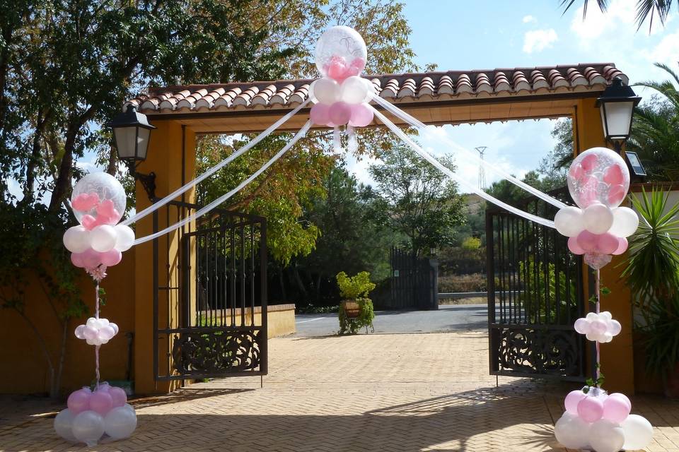 Arco de entrada a la copa de bienvenida