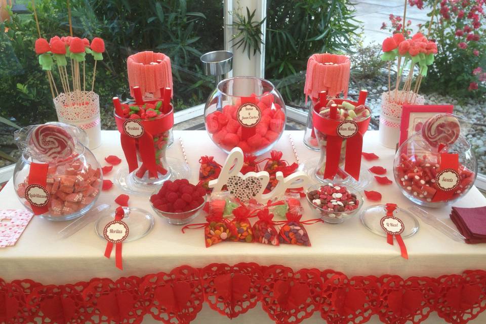 Decorar una mesa dulce con chuches es la mejor idea para que no se dispare  el presupuesto – Cucurucho Party