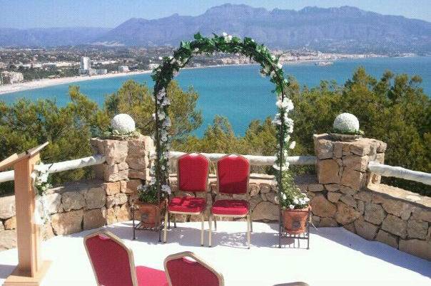 Boda en mirador