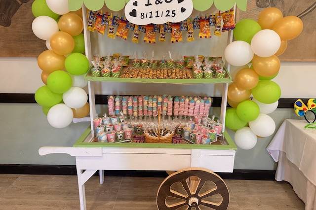 Carro chuches por los novios