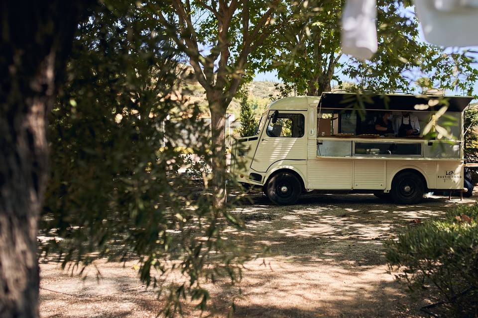 Rustic food van