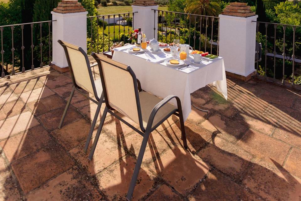 Patio central del cortijo