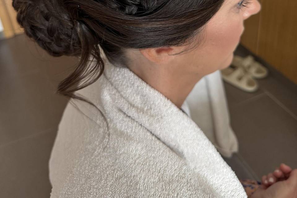 Recojido con trenzas
