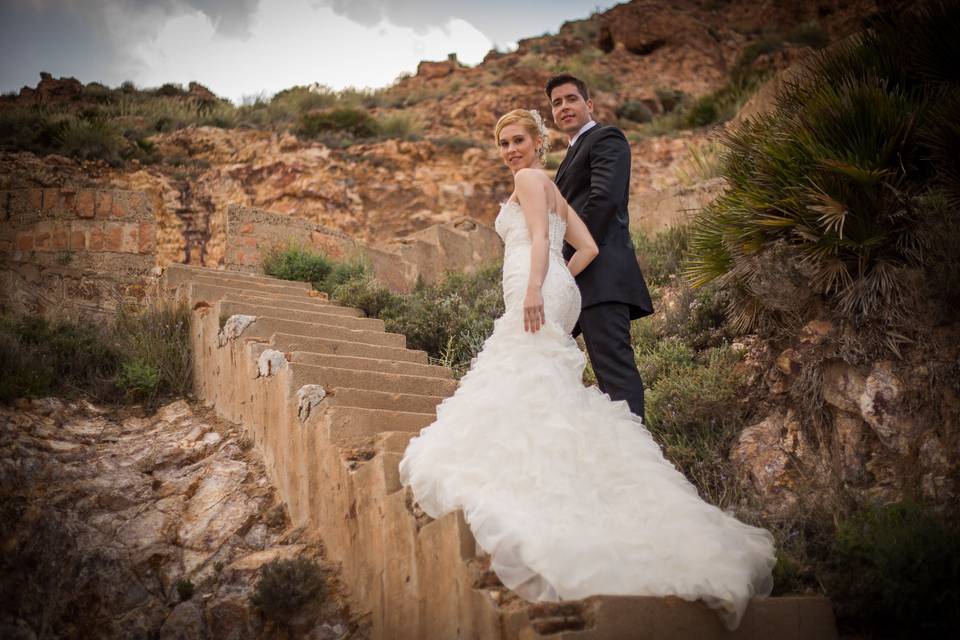 Postboda en exteriores