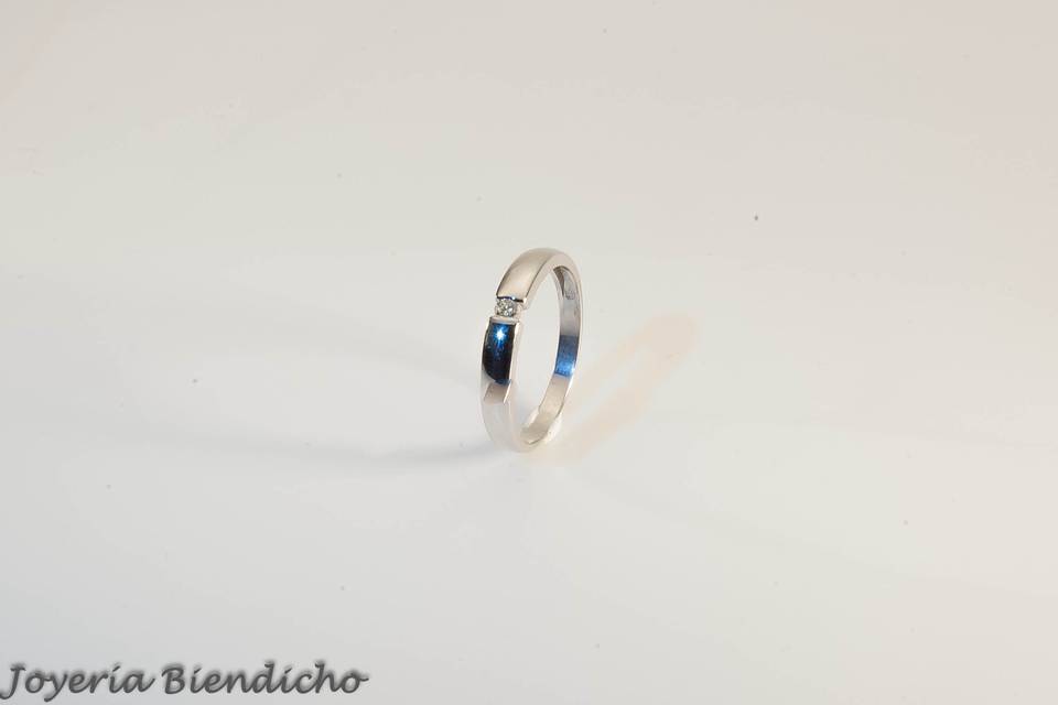 Anillo de compromiso diamante