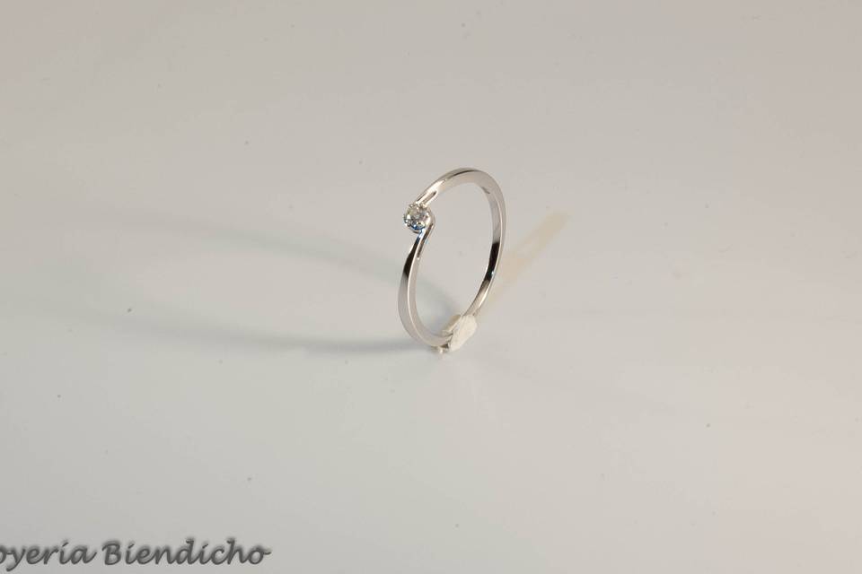 Anillo de compromiso diamante