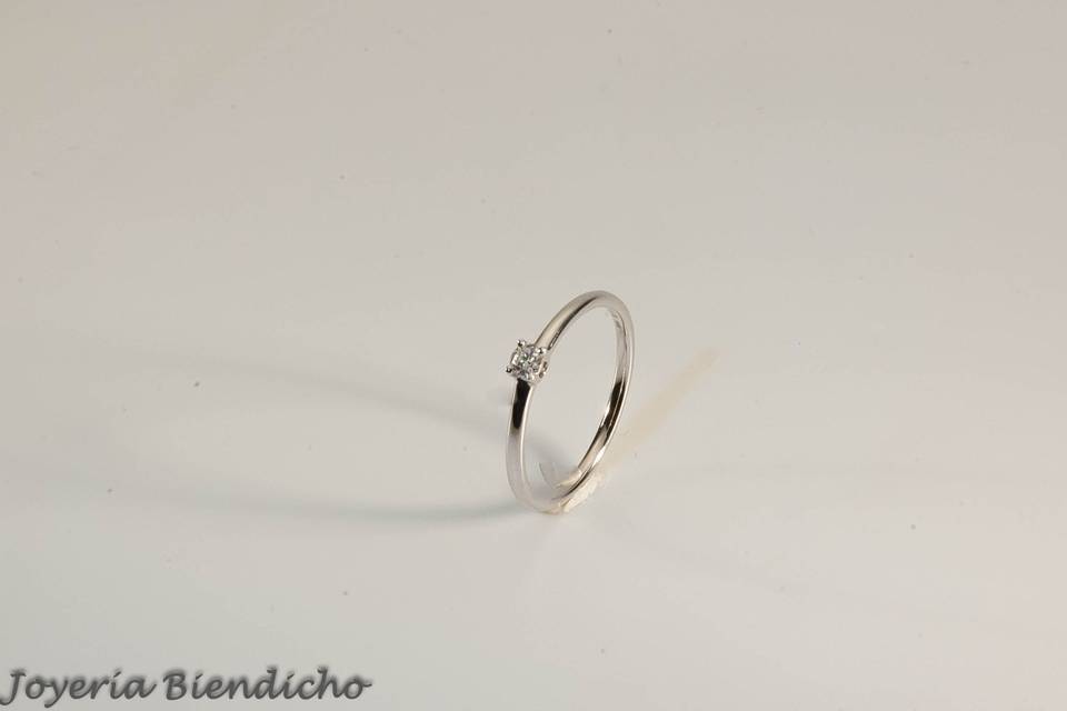 Anillo de compromiso diamante