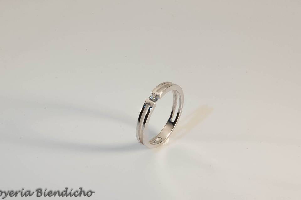 Anillo de compromiso diamante