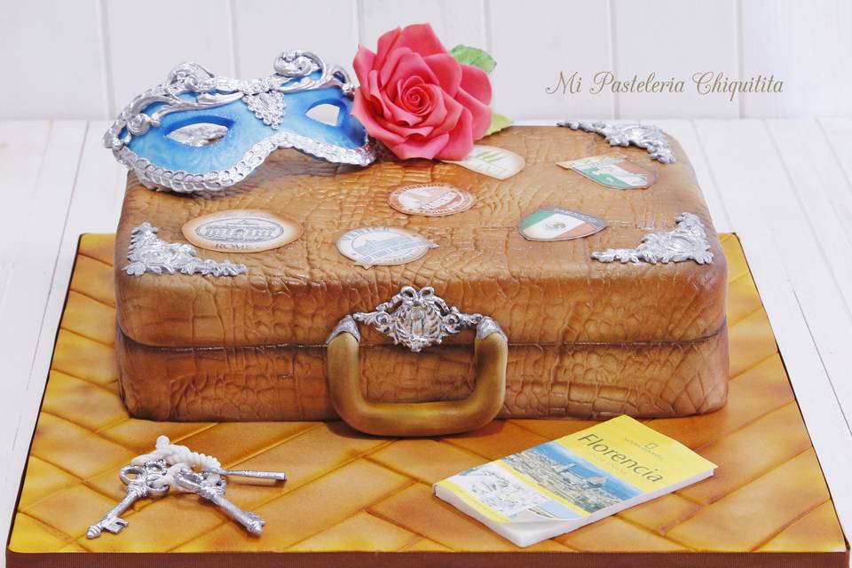 Tarta Maleta Vintage