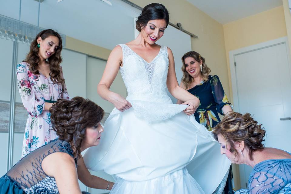 Preparativos de la novia