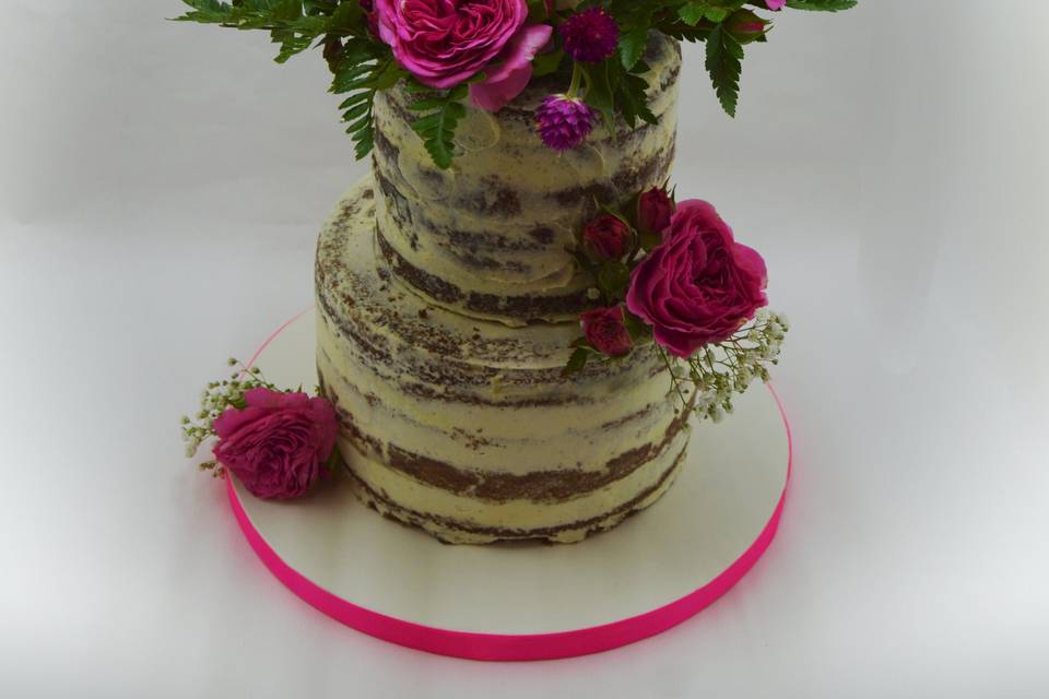 Naked cake con flores