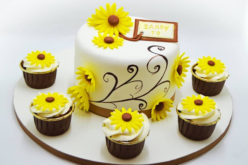 Naked cake con flores