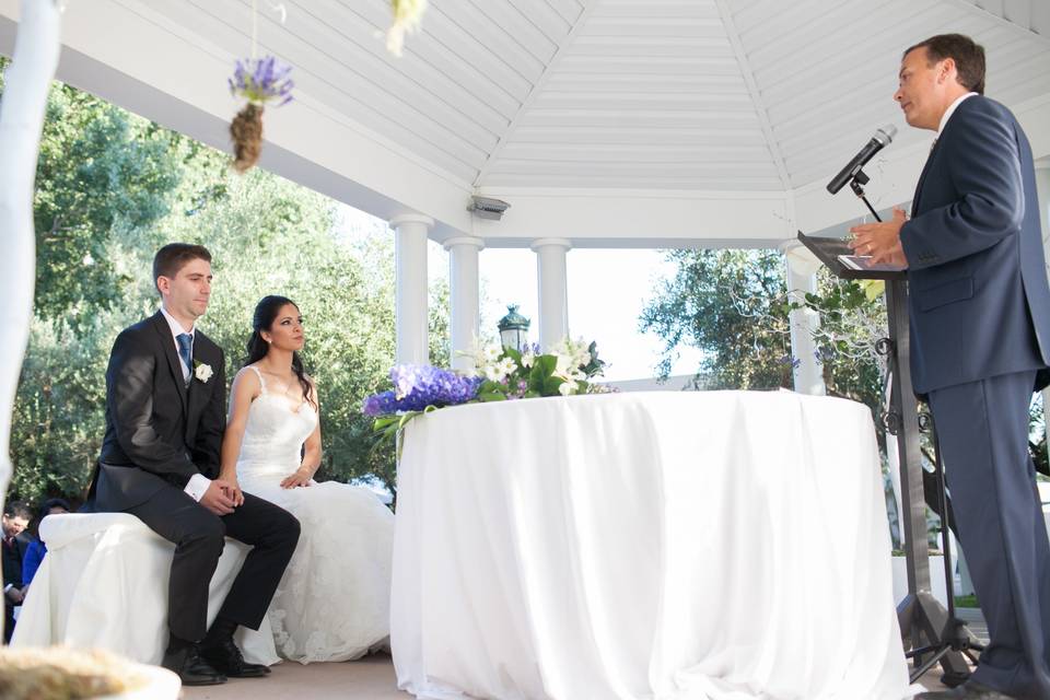 Ceremonia en pérgola