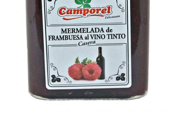 Mermelada de frambuesa al vino tinto