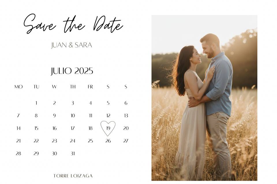 Save the date con foto