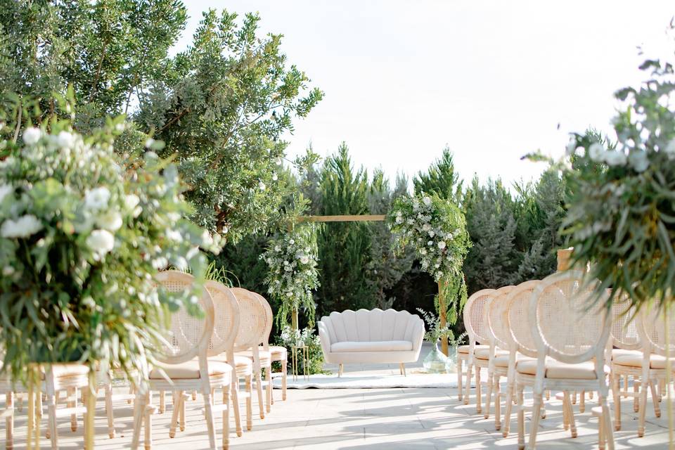 Ceremonia de boda en octubre