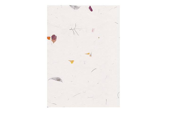 Papel artesano con petalos