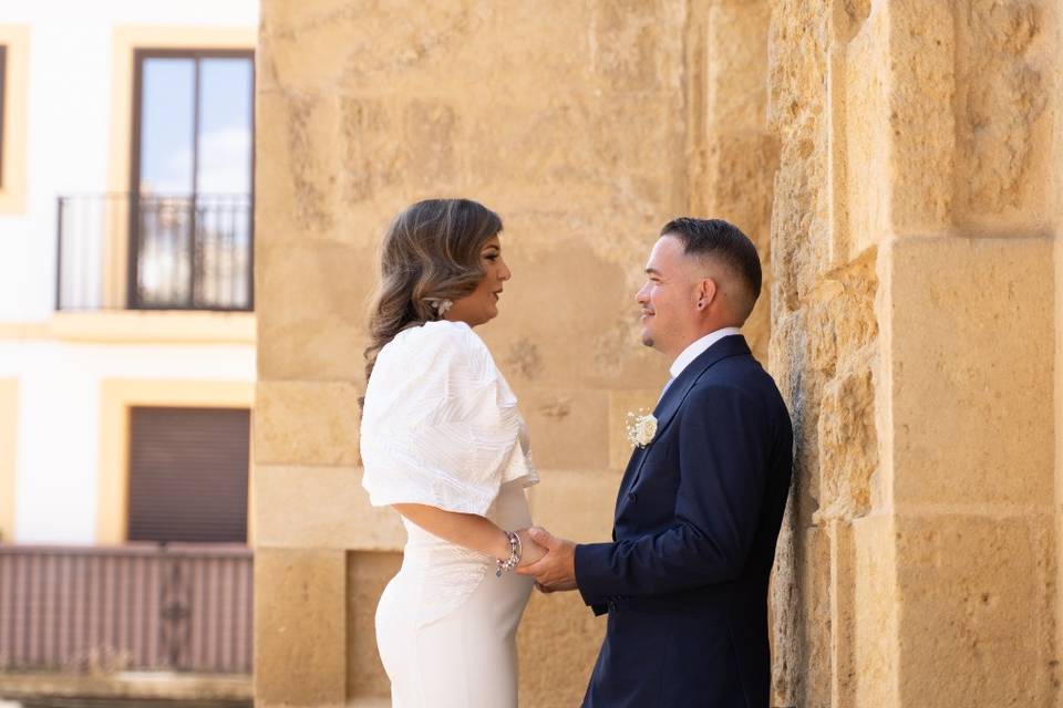 Pareja en la mezquita