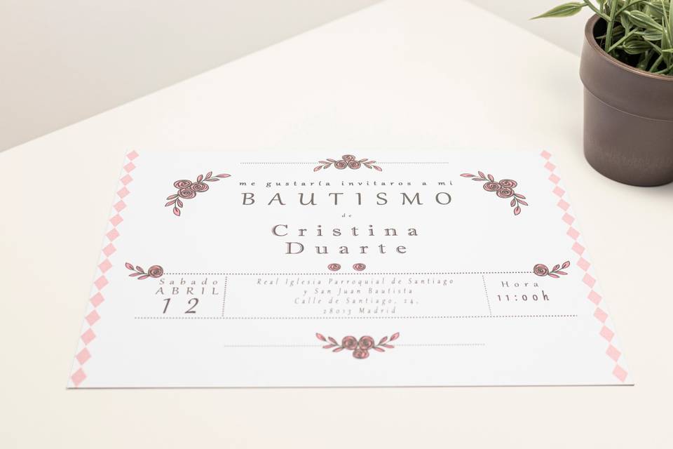 Invitación de boda tarjeta