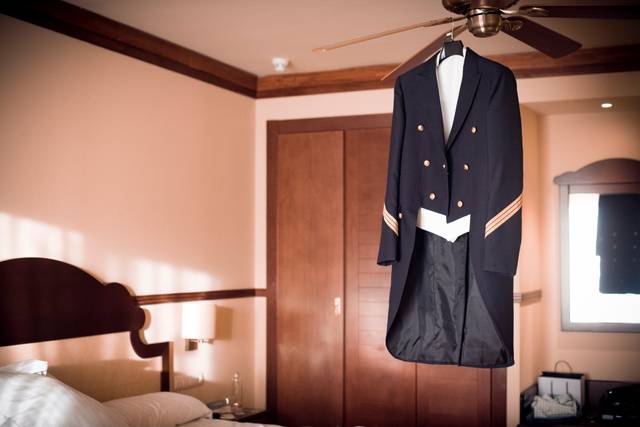 El traje del novio preparado